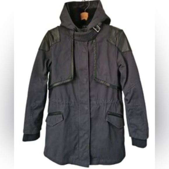 Warm Maje Leather Detailed Coat size 1 - Picture 1 of 4